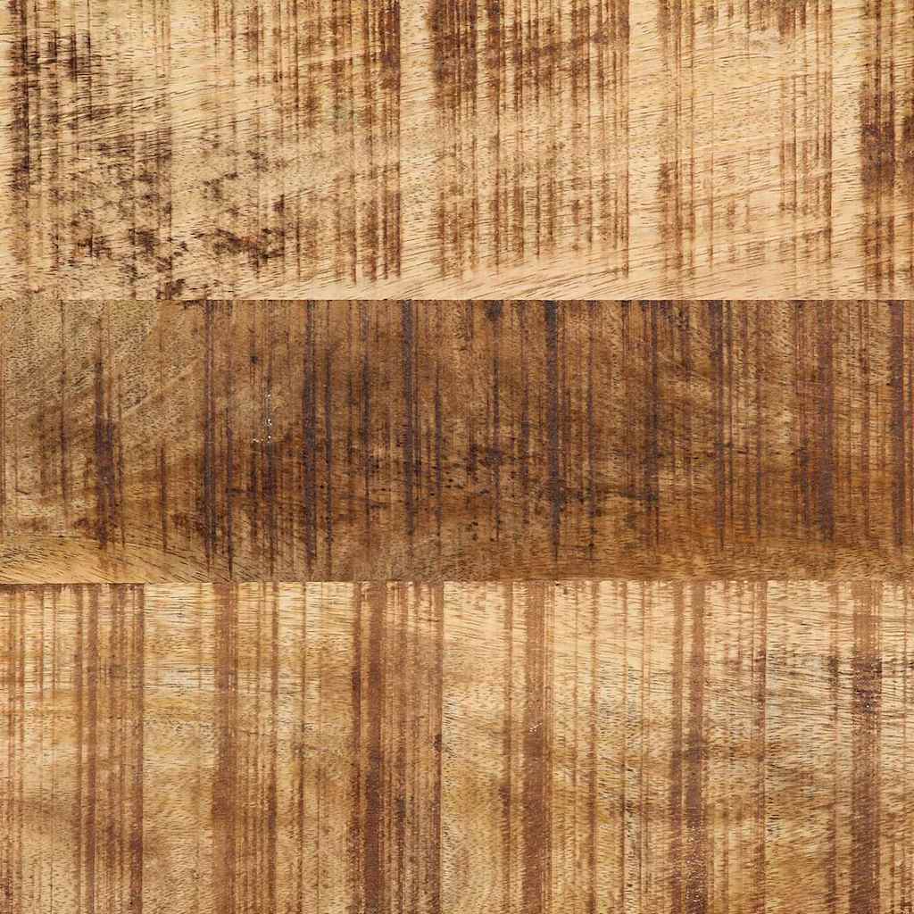 Wandspiegel Zwart en Bruin 70 x 2 x 70 cm Massief Acaciahout