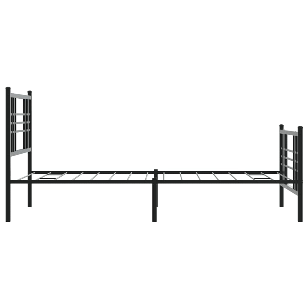 Bedframe met hoofd- en voeteneinde metaal zwart 90x190 cm is nu te koop bij PeponiXL, paradijselijk wonen!