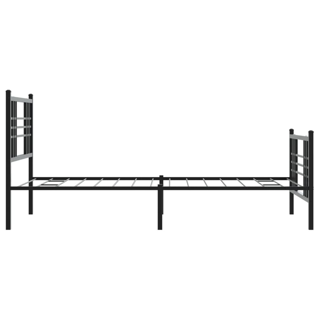 Bedframe met hoofd- en voeteneinde metaal zwart 90x200 cm is nu te koop bij PeponiXL, paradijselijk wonen!