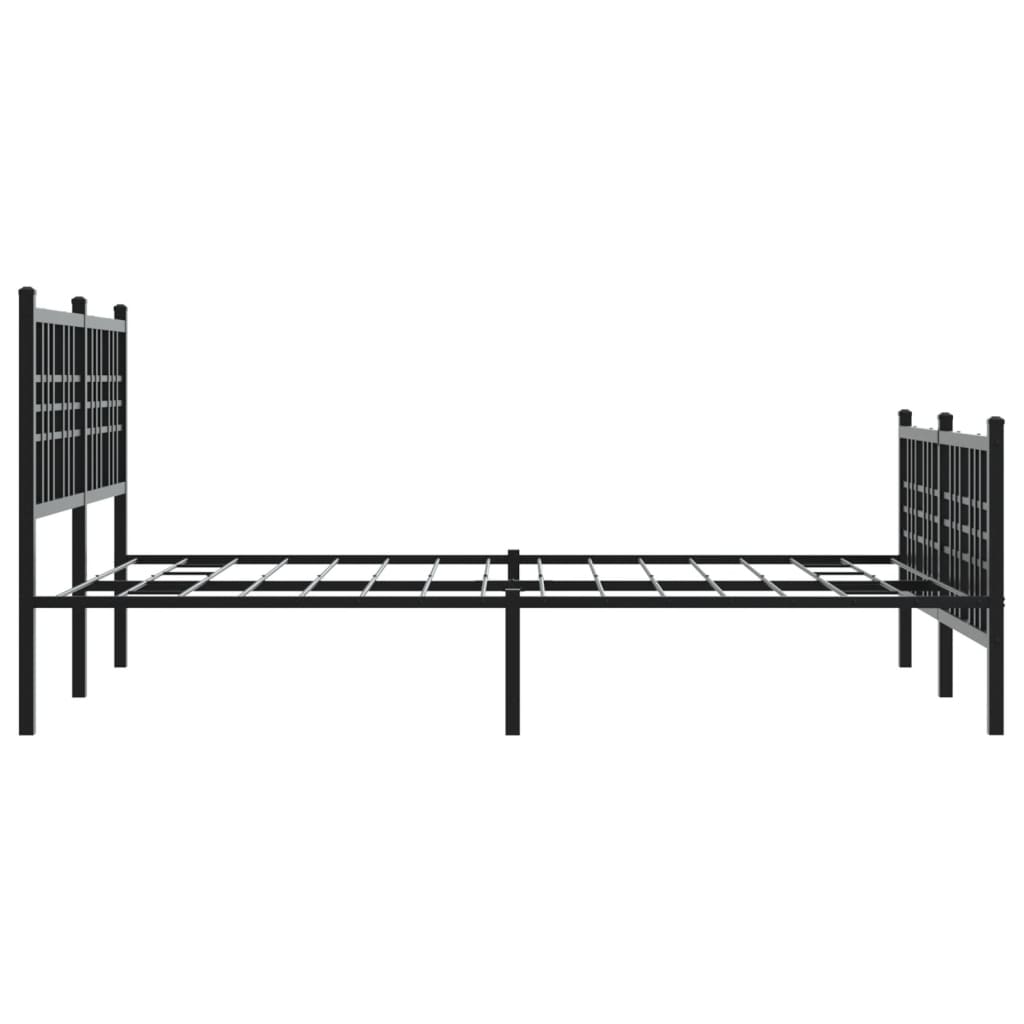 Bedframe met hoofd- en voeteneinde metaal zwart 120x190 cm is nu te koop bij PeponiXL, paradijselijk wonen!