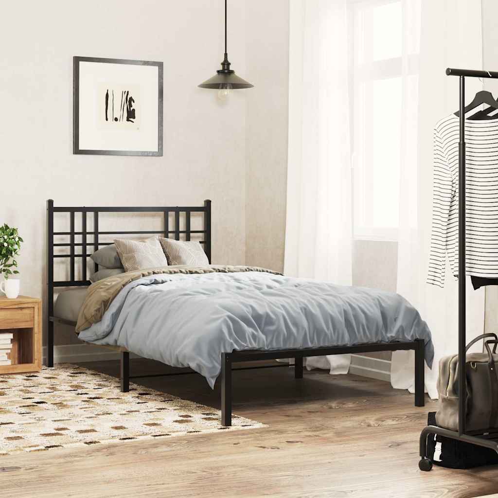 Vervangend hoofdbord 100 cm metaal zwart is nu te koop bij PeponiXL, paradijselijk wonen!