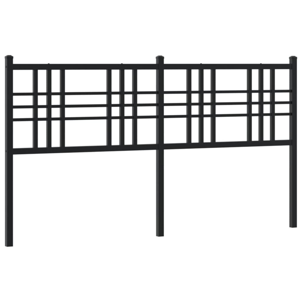 Vervangend hoofdbord 160 cm metaal zwart is nu te koop bij PeponiXL, paradijselijk wonen!