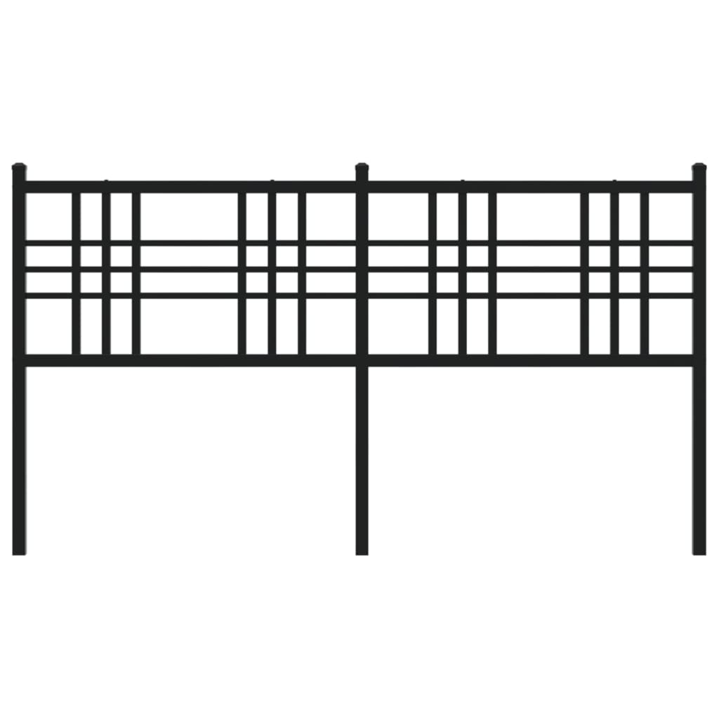 Vervangend hoofdbord 160 cm metaal zwart is nu te koop bij PeponiXL, paradijselijk wonen!