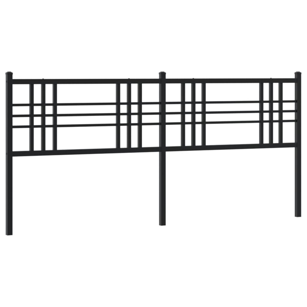 Vervangend hoofdbord 193 cm metaal zwart is nu te koop bij PeponiXL, paradijselijk wonen!
