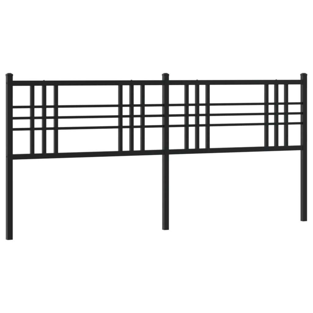 Vervangend hoofdbord 200 cm metaal zwart is nu te koop bij PeponiXL, paradijselijk wonen!