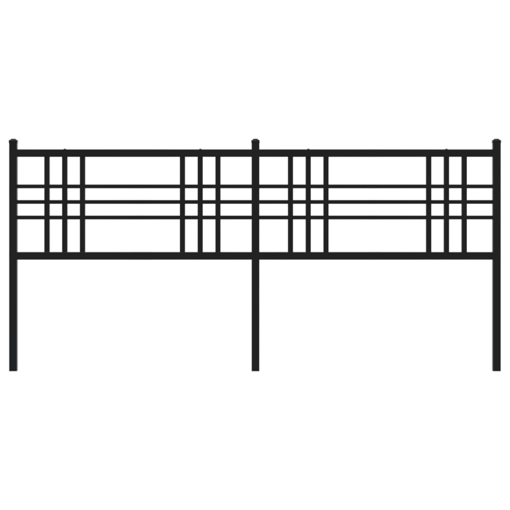 Vervangend hoofdbord 200 cm metaal zwart is nu te koop bij PeponiXL, paradijselijk wonen!