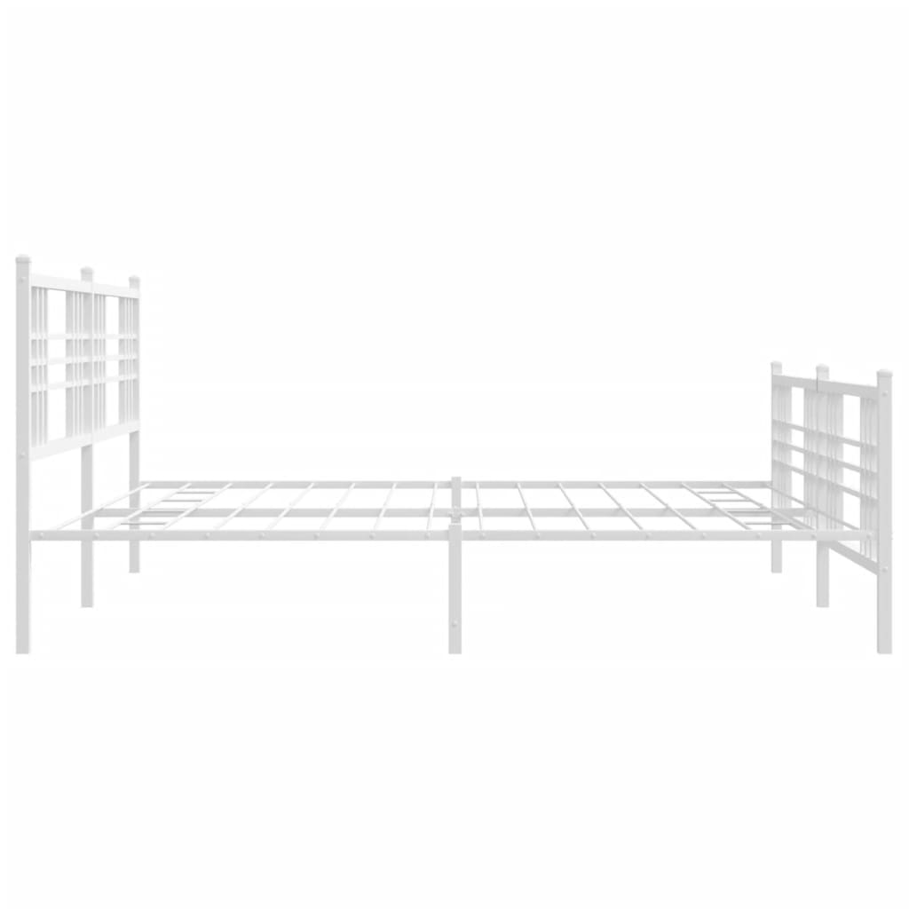 Bedframe met hoofd- en voeteneinde metaal wit 183x213 cm is nu te koop bij PeponiXL, paradijselijk wonen!