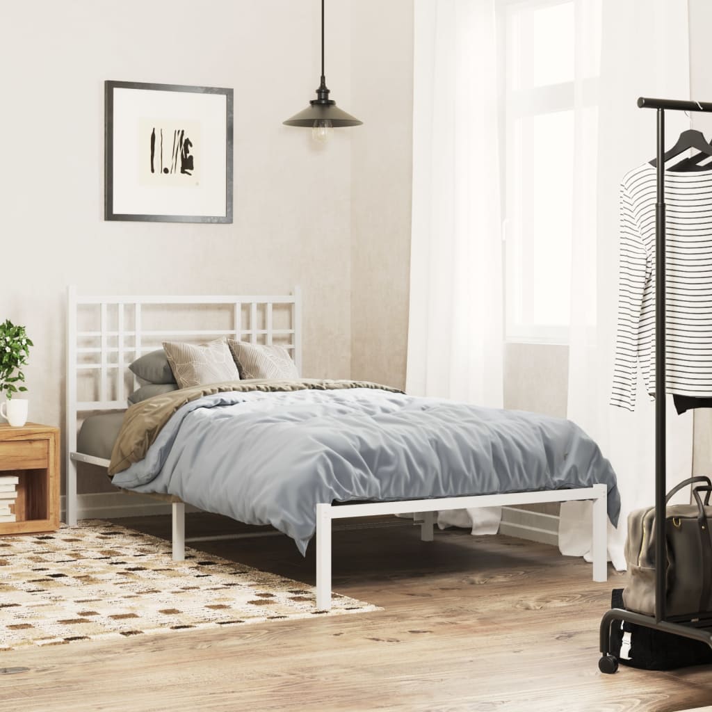 Vervangend hoofdbord 100 cm metaal wit is nu te koop bij PeponiXL, paradijselijk wonen!