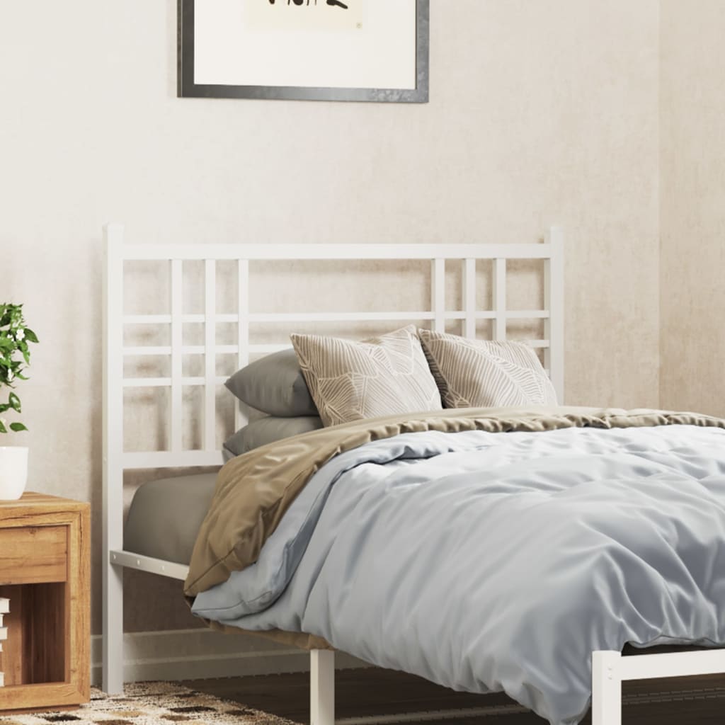 Vervangend hoofdbord 100 cm metaal wit is nu te koop bij PeponiXL, paradijselijk wonen!
