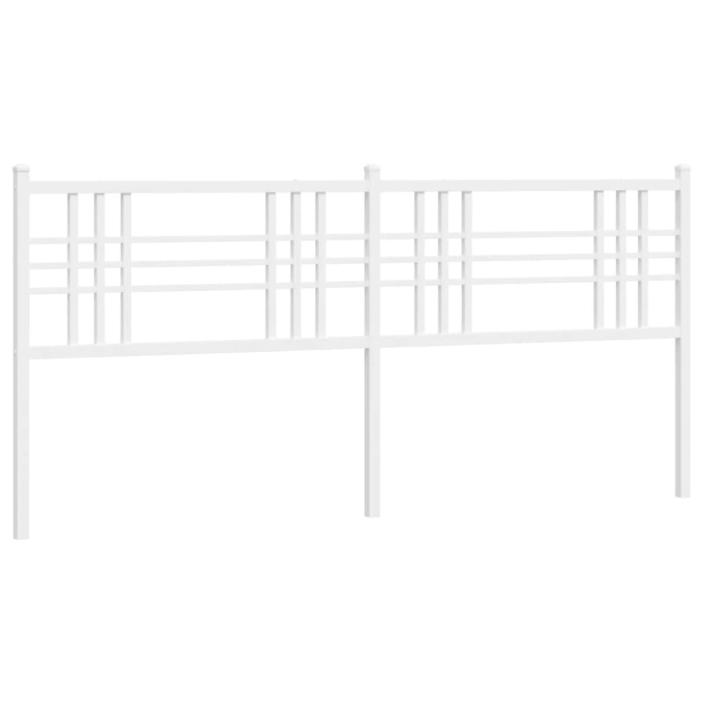 Vervangend hoofdbord 193 cm metaal wit is nu te koop bij PeponiXL, paradijselijk wonen!