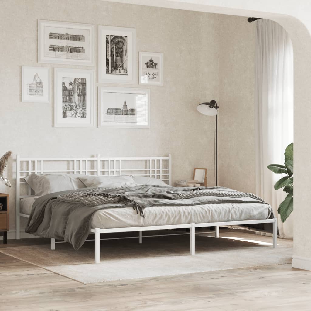 Vervangend hoofdbord 193 cm metaal wit is nu te koop bij PeponiXL, paradijselijk wonen!