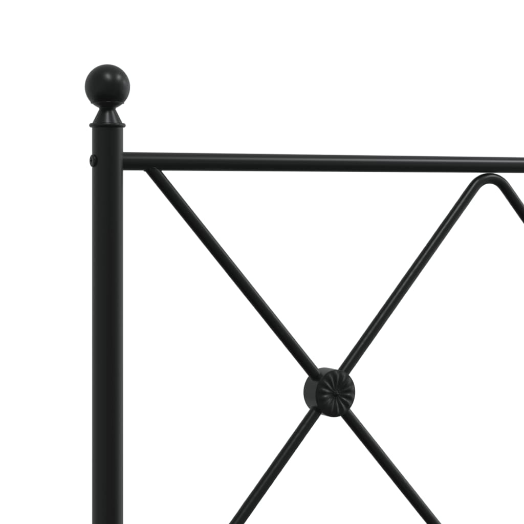 Bedframe met hoofd- en voeteneinde metaal zwart 75x190 cm is nu te koop bij PeponiXL, paradijselijk wonen!