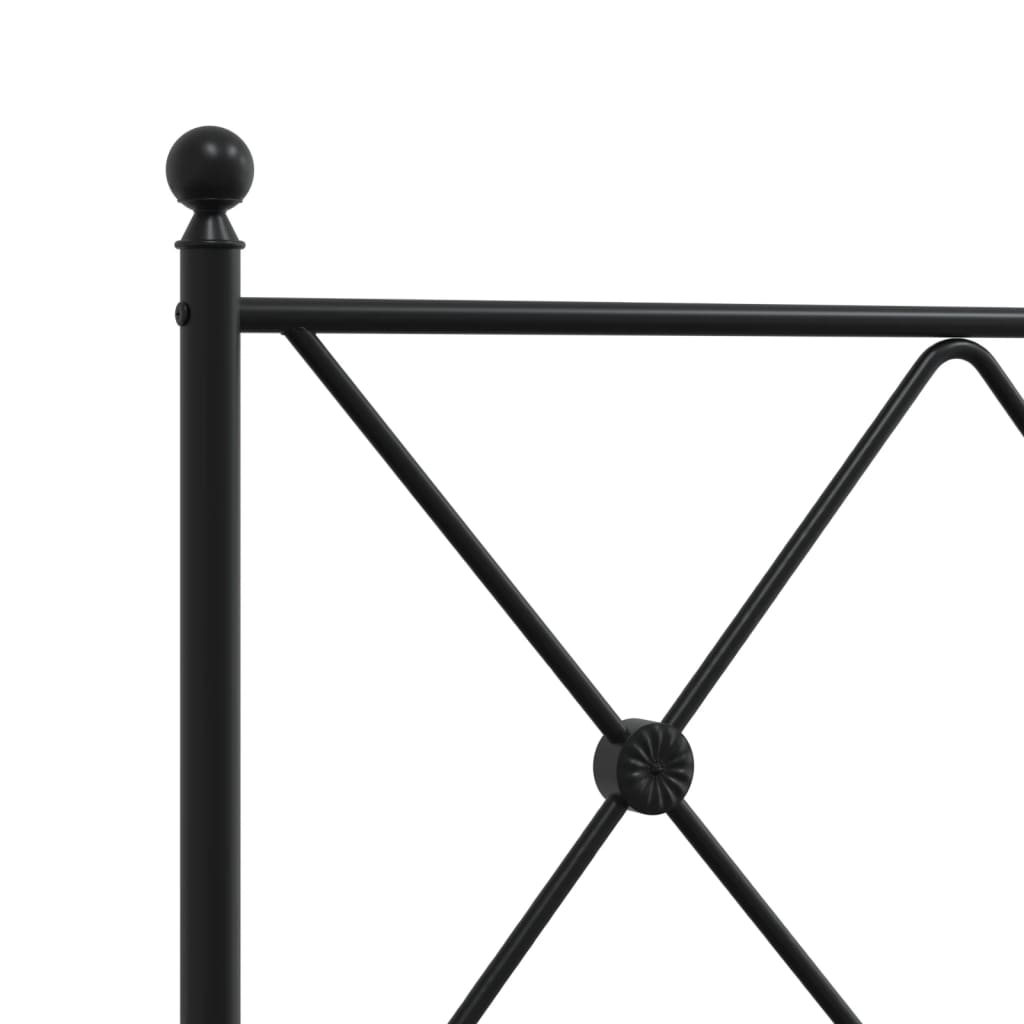Bedframe met hoofd- en voeteneinde metaal zwart 140x190 cm is nu te koop bij PeponiXL, paradijselijk wonen!