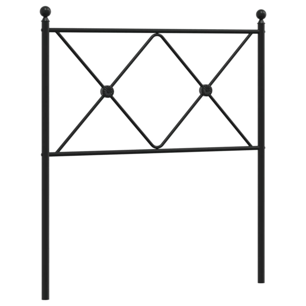 Vervangend hoofdbord 75 cm metaal zwart is nu te koop bij PeponiXL, paradijselijk wonen!