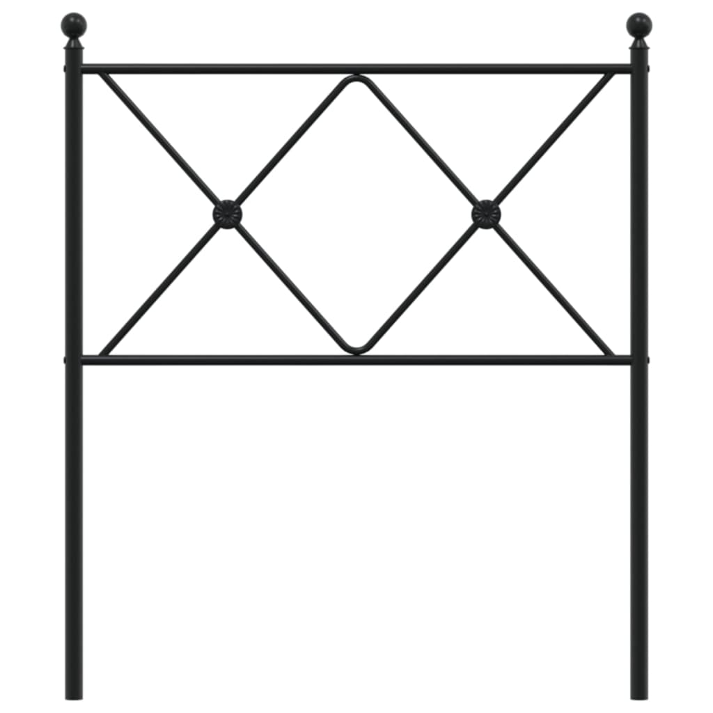 Vervangend hoofdbord 75 cm metaal zwart is nu te koop bij PeponiXL, paradijselijk wonen!
