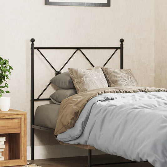 Vervangend hoofdbord 80 cm metaal zwart is nu te koop bij PeponiXL, paradijselijk wonen!
