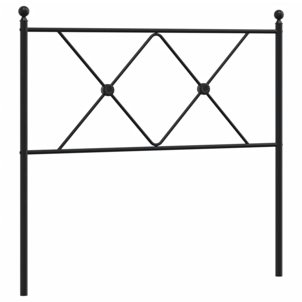 Vervangend hoofdbord 90 cm metaal zwart is nu te koop bij PeponiXL, paradijselijk wonen!