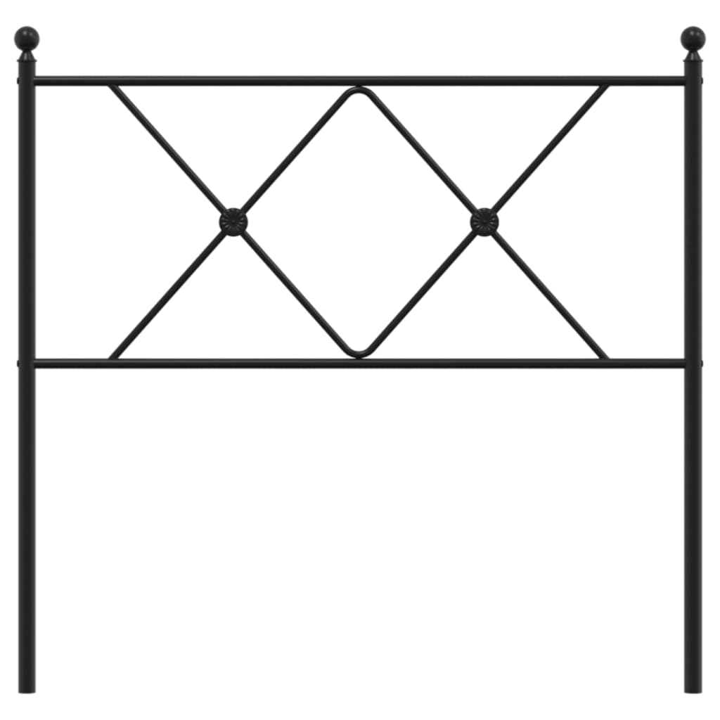 Vervangend hoofdbord 90 cm metaal zwart is nu te koop bij PeponiXL, paradijselijk wonen!
