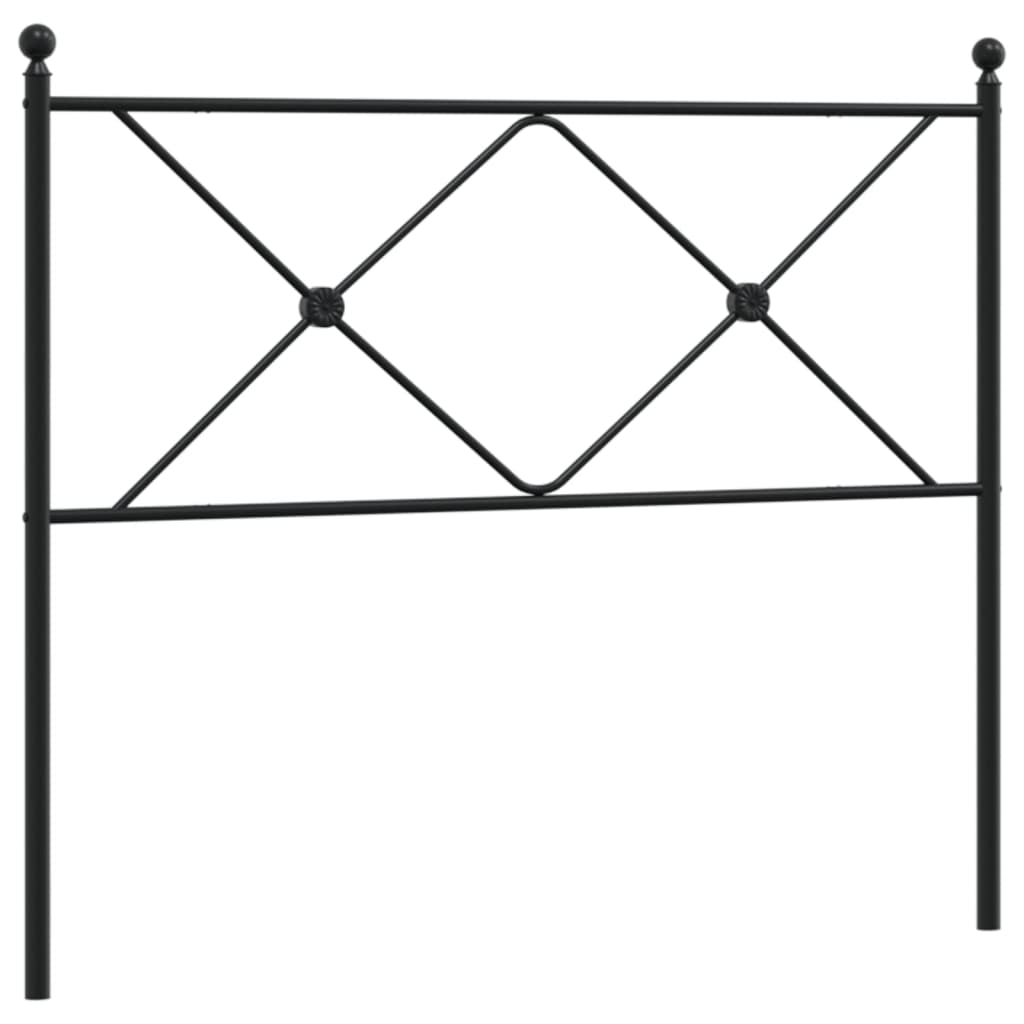 Vervangend hoofdbord 100 cm metaal zwart is nu te koop bij PeponiXL, paradijselijk wonen!