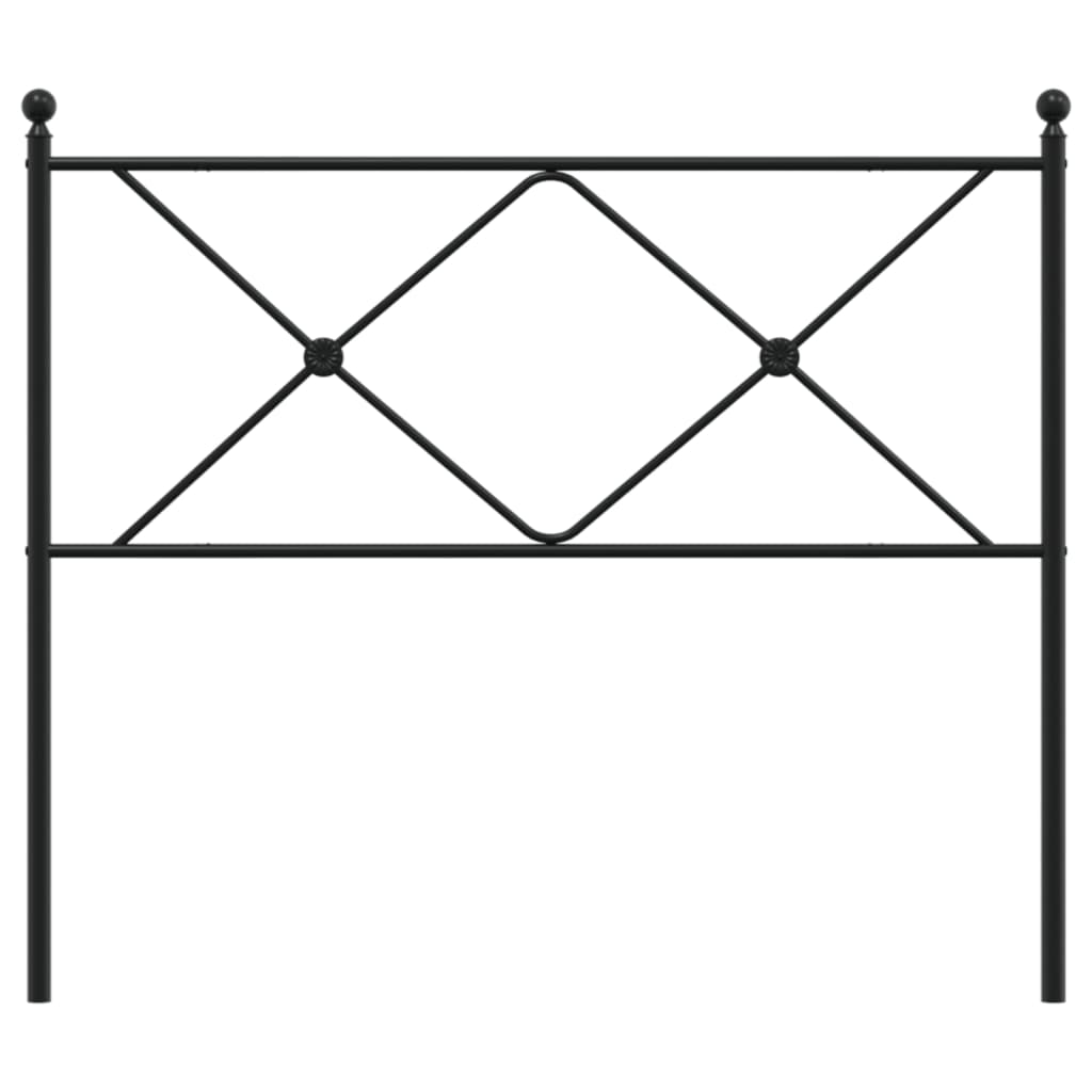 Vervangend hoofdbord 100 cm metaal zwart is nu te koop bij PeponiXL, paradijselijk wonen!