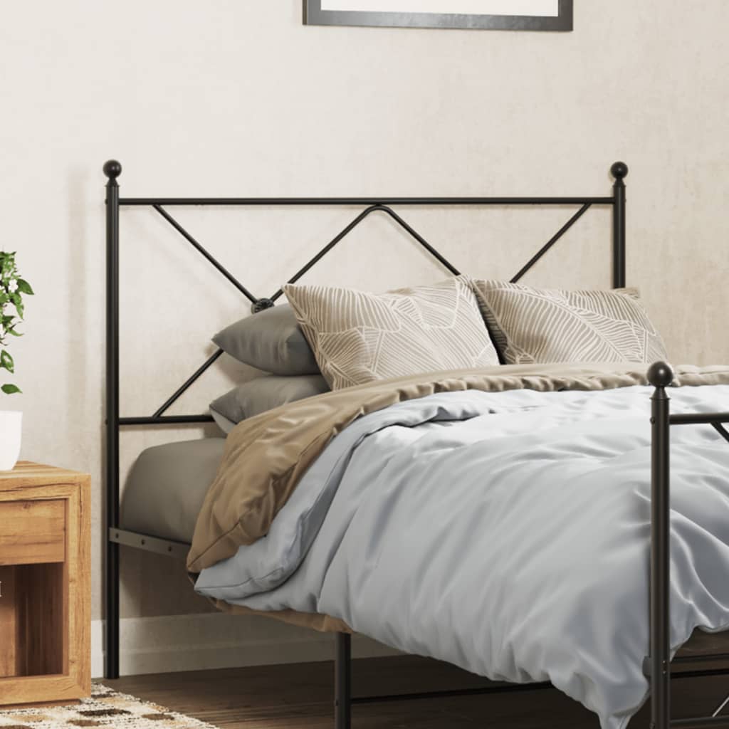 Vervangend hoofdbord 100 cm metaal zwart is nu te koop bij PeponiXL, paradijselijk wonen!