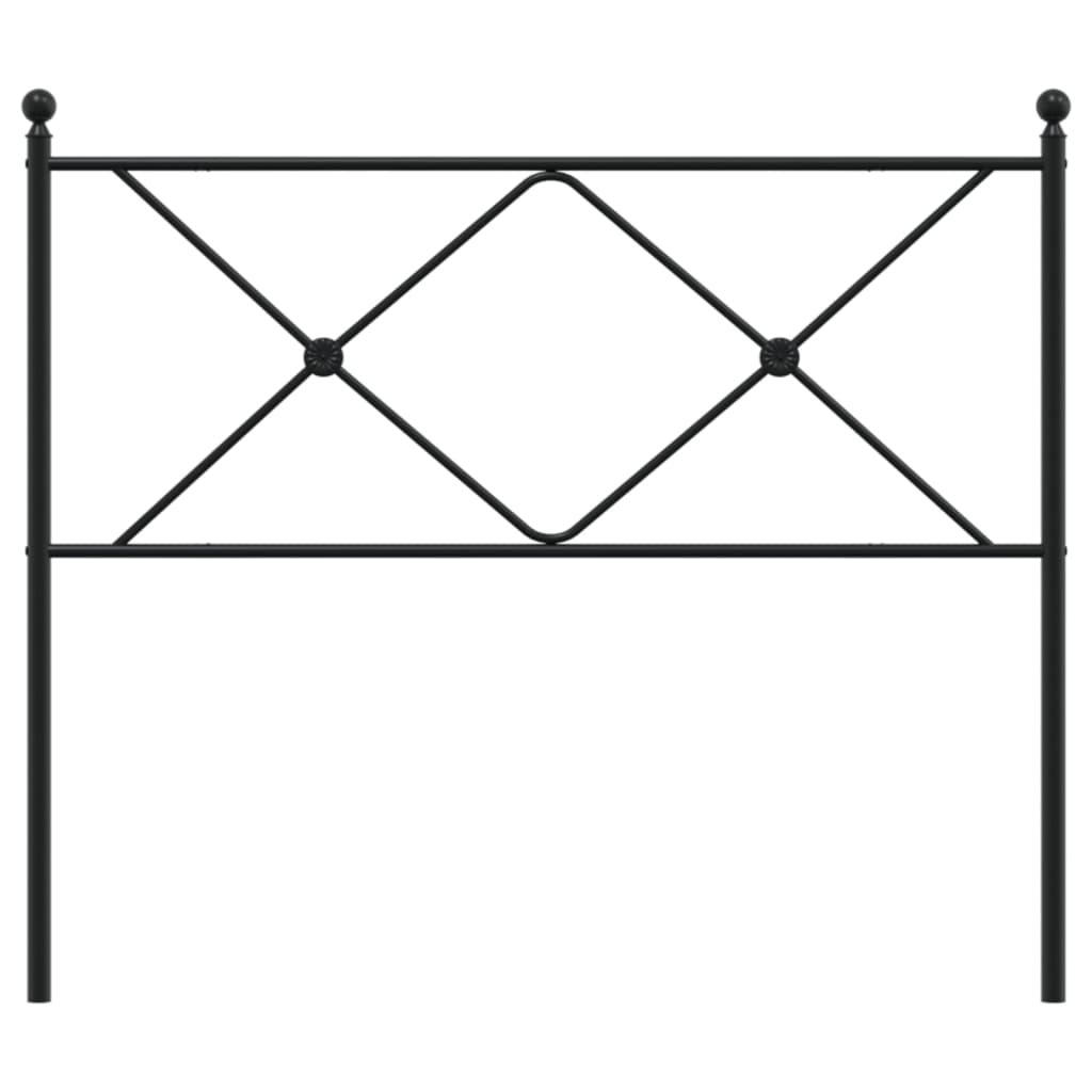 Vervangend hoofdbord 107 cm metaal zwart is nu te koop bij PeponiXL, paradijselijk wonen!