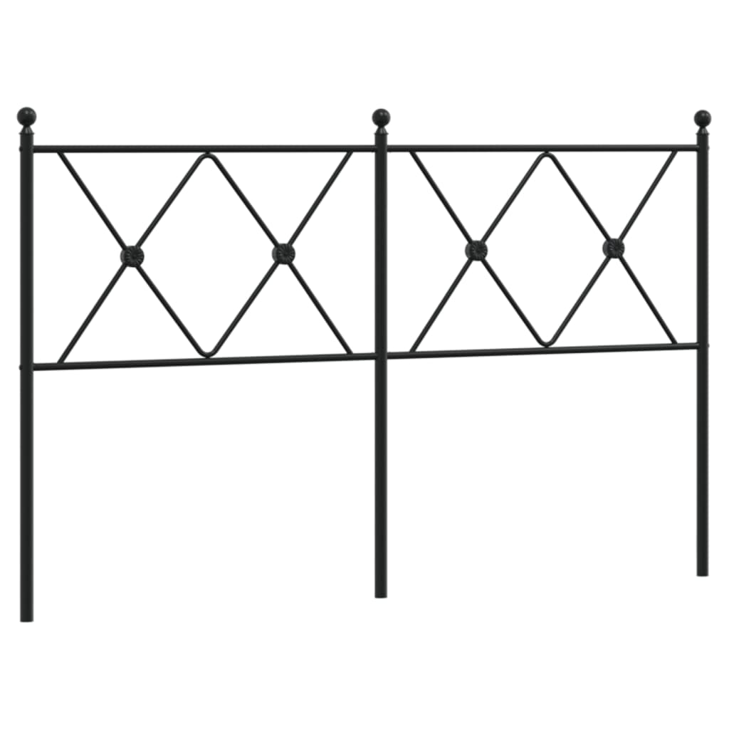 Vervangend hoofdbord 137 cm metaal zwart is nu te koop bij PeponiXL, paradijselijk wonen!