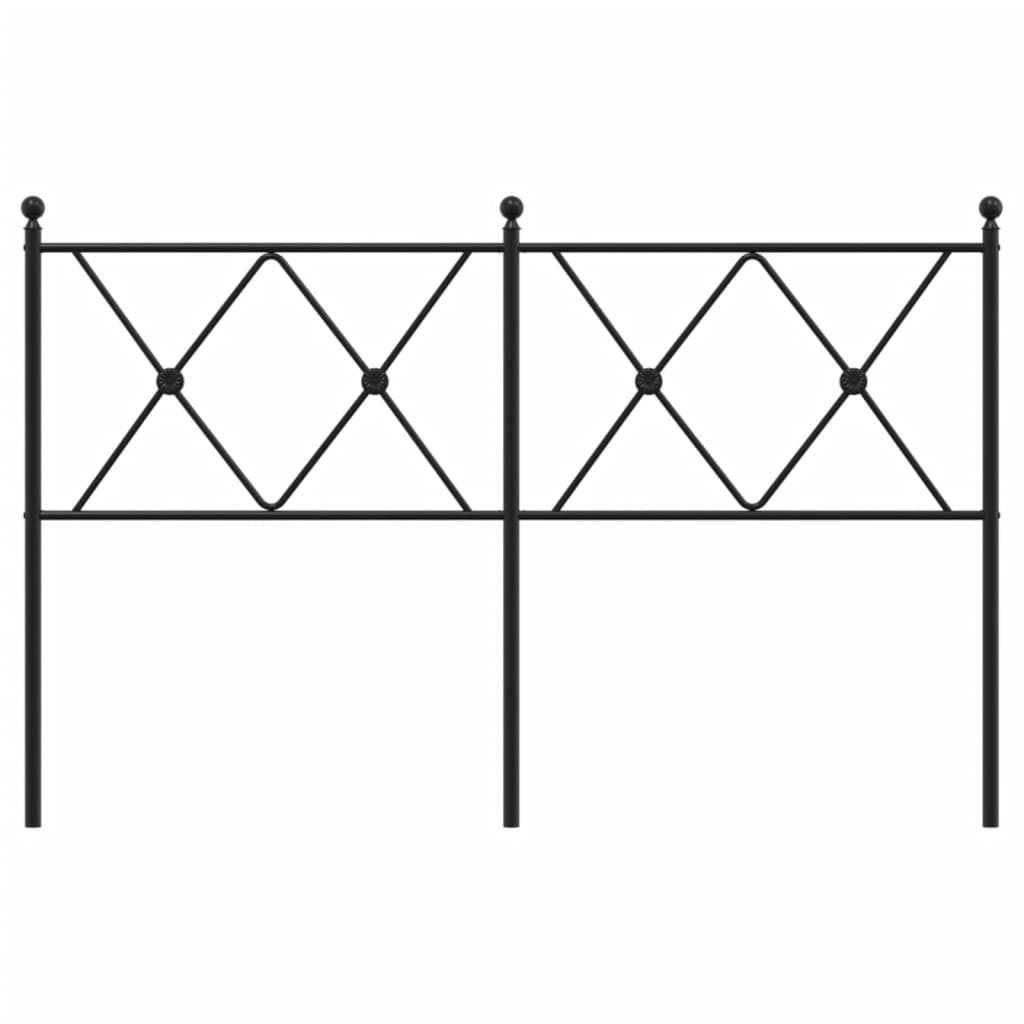 Vervangend hoofdbord 137 cm metaal zwart is nu te koop bij PeponiXL, paradijselijk wonen!