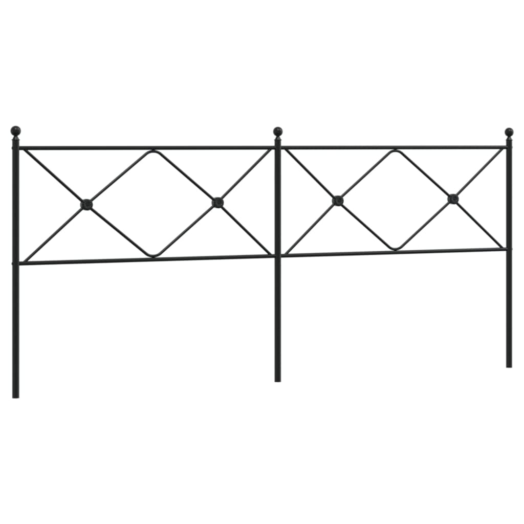 Vervangend hoofdbord 193 cm metaal zwart is nu te koop bij PeponiXL, paradijselijk wonen!