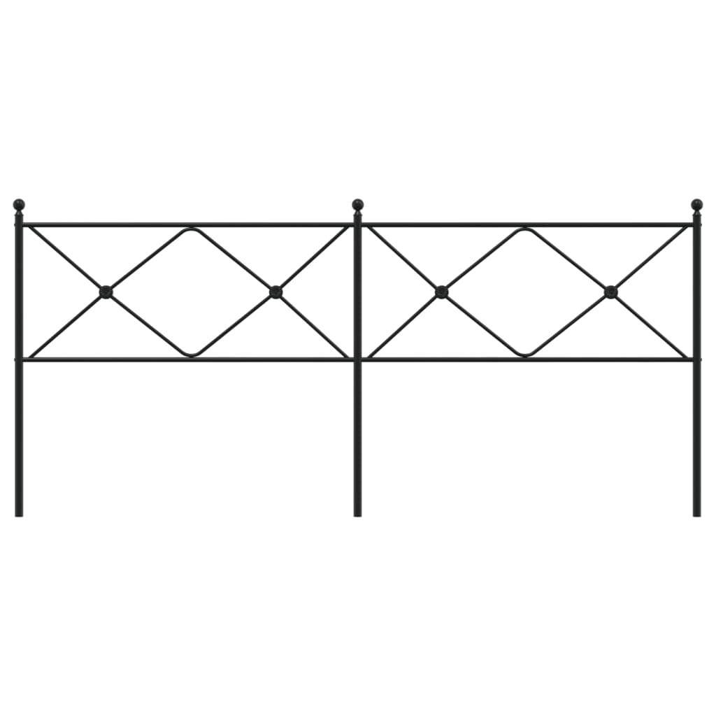 Vervangend hoofdbord 193 cm metaal zwart is nu te koop bij PeponiXL, paradijselijk wonen!