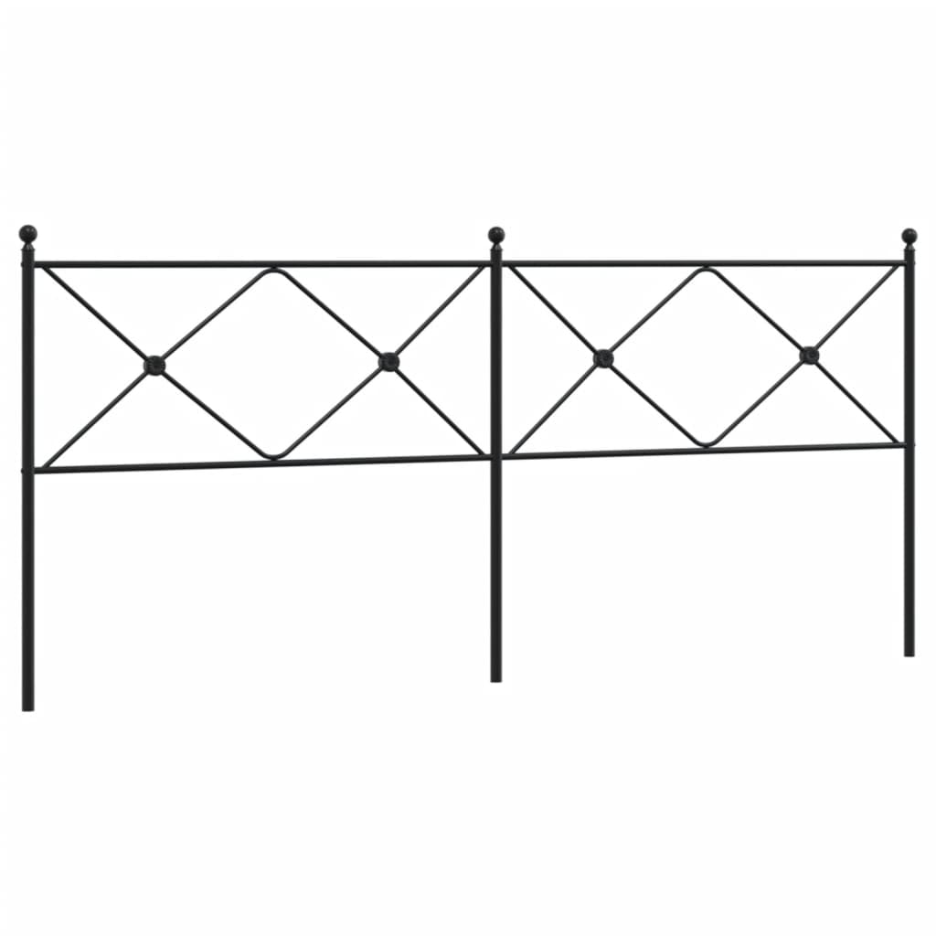 Vervangend hoofdbord 200 cm metaal zwart is nu te koop bij PeponiXL, paradijselijk wonen!