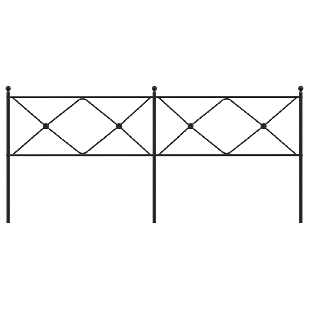 Vervangend hoofdbord 200 cm metaal zwart is nu te koop bij PeponiXL, paradijselijk wonen!