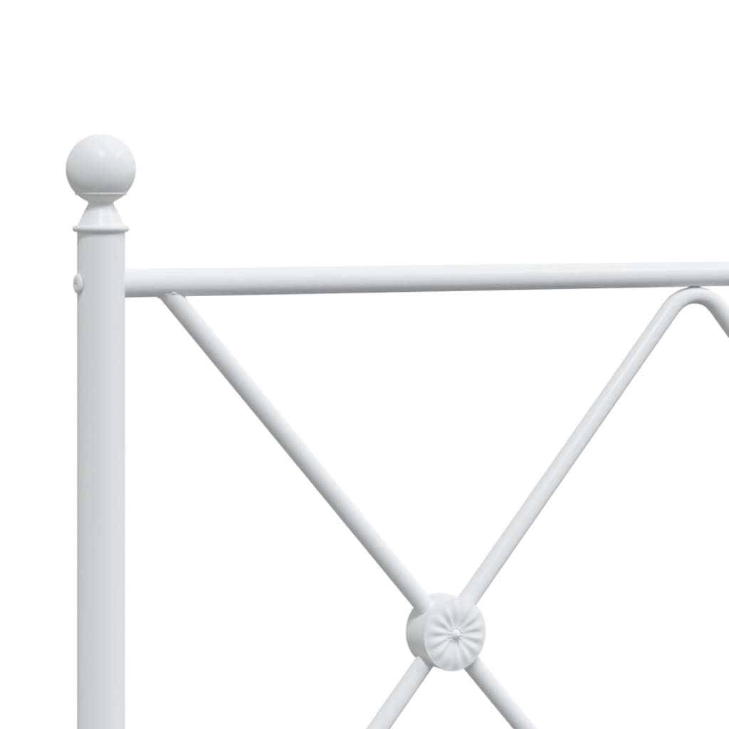 Bedframe met hoofdbord metaal wit 180x200 cm is nu te koop bij PeponiXL, paradijselijk wonen!