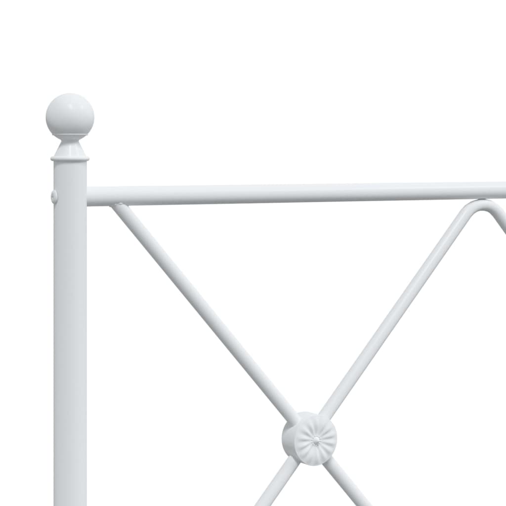 Bedframe met hoofd- en voeteneinde metaal wit 90x190 cm is nu te koop bij PeponiXL, paradijselijk wonen!