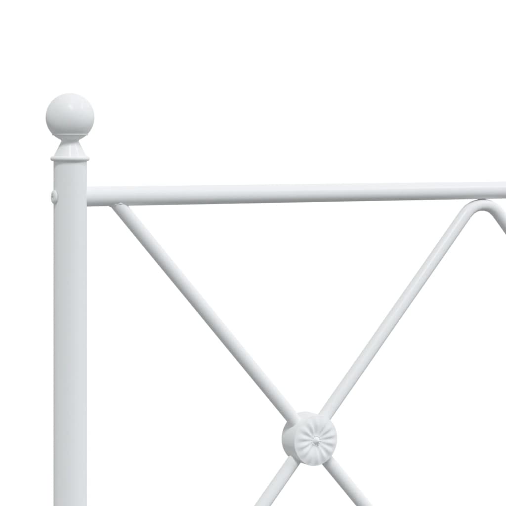 Bedframe met hoofd- en voeteneinde metaal wit 100x200 cm is nu te koop bij PeponiXL, paradijselijk wonen!
