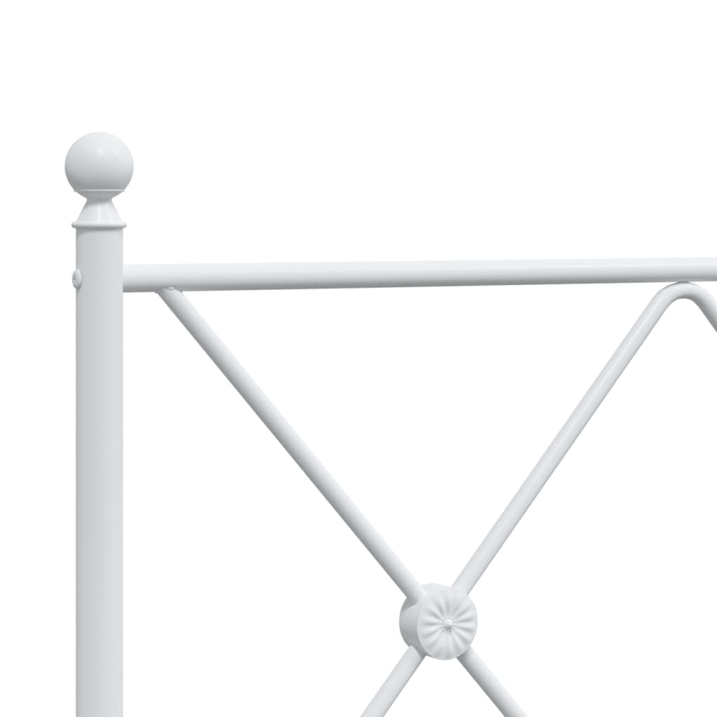 Bedframe met hoofd- en voeteneinde metaal wit 183x213 cm is nu te koop bij PeponiXL, paradijselijk wonen!