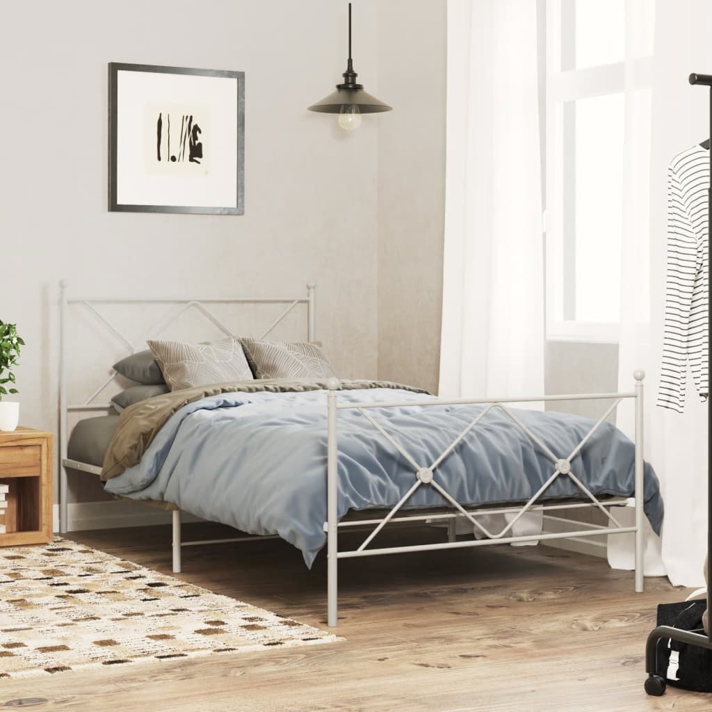 Vervangend hoofdbord 100 cm metaal wit is nu te koop bij PeponiXL, paradijselijk wonen!
