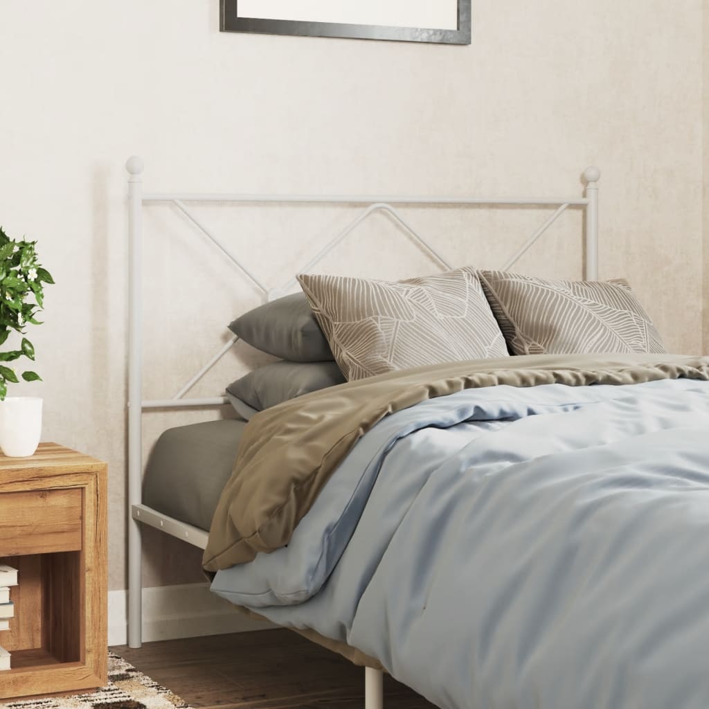 Vervangend hoofdbord 107 cm metaal wit is nu te koop bij PeponiXL, paradijselijk wonen!