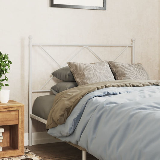 Vervangend hoofdbord 107 cm metaal wit is nu te koop bij PeponiXL, paradijselijk wonen!