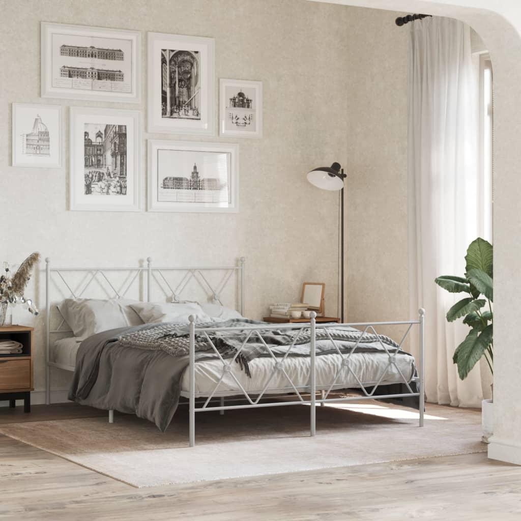 Vervangend hoofdbord 137 cm metaal wit is nu te koop bij PeponiXL, paradijselijk wonen!