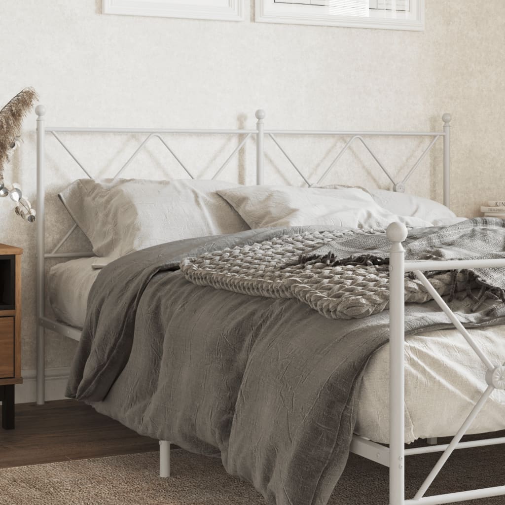 Vervangend hoofdbord 150 cm metaal wit is nu te koop bij PeponiXL, paradijselijk wonen!