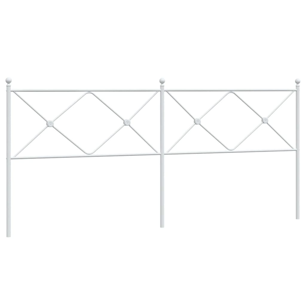 Vervangend hoofdbord 193 cm metaal wit is nu te koop bij PeponiXL, paradijselijk wonen!