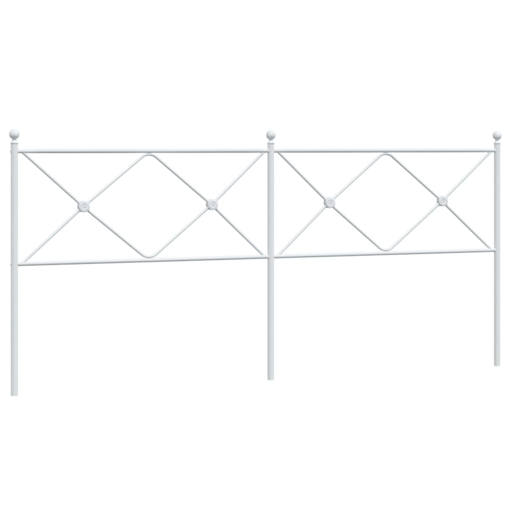 Vervangend hoofdbord 200 cm metaal wit is nu te koop bij PeponiXL, paradijselijk wonen!