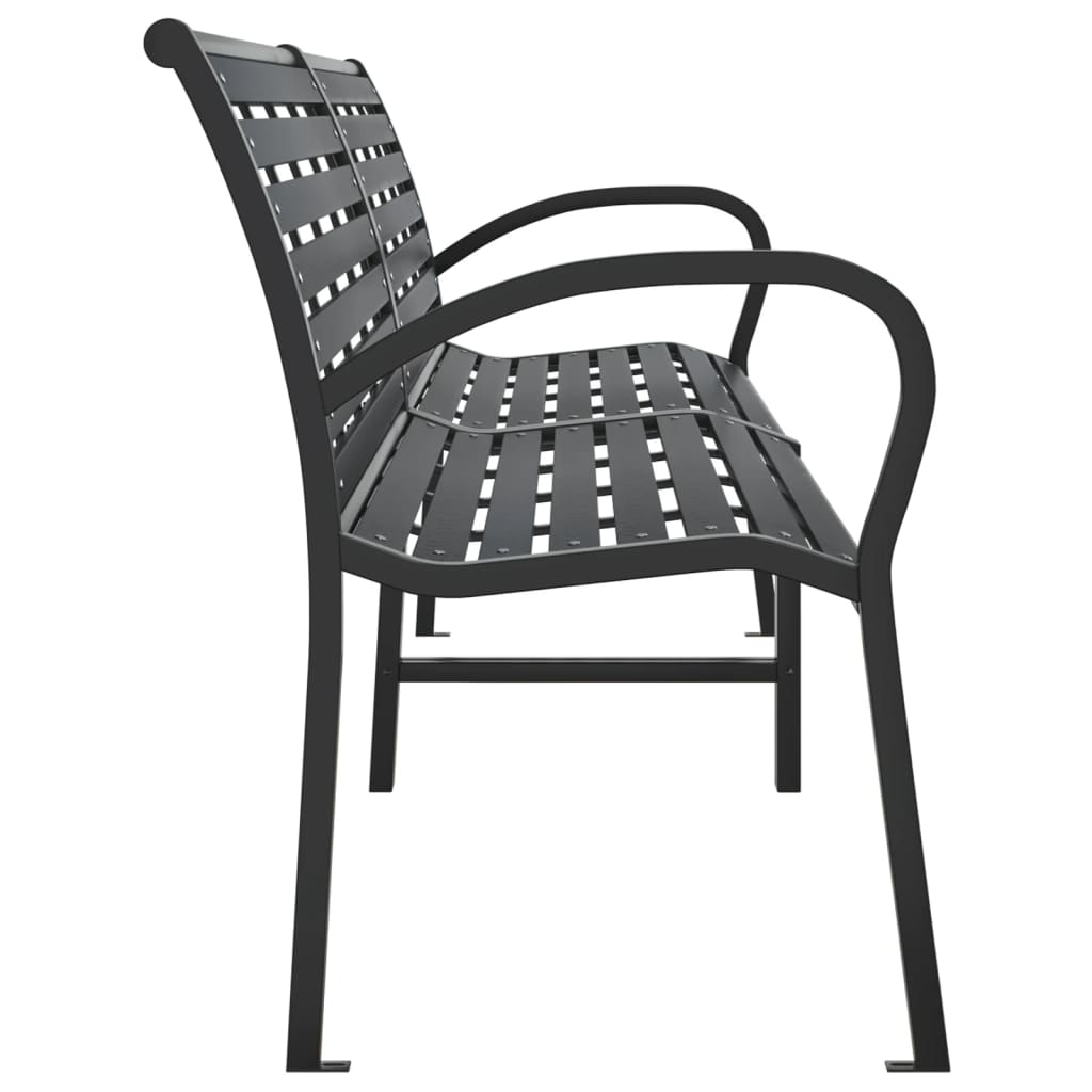 Tuinbank dubbel 231 cm staal en HKC zwart is nu te koop bij PeponiXL, paradijselijk wonen!