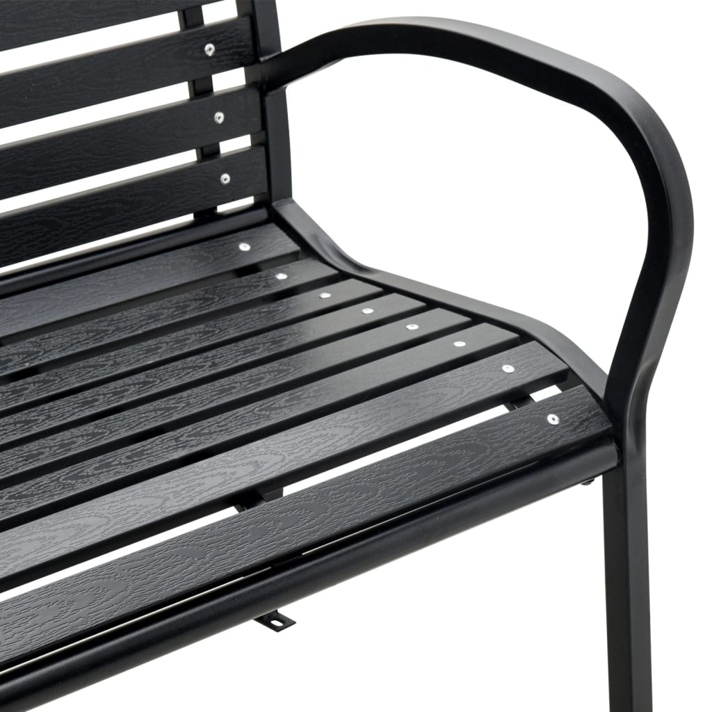 Tuinbank dubbel 231 cm staal en HKC zwart is nu te koop bij PeponiXL, paradijselijk wonen!