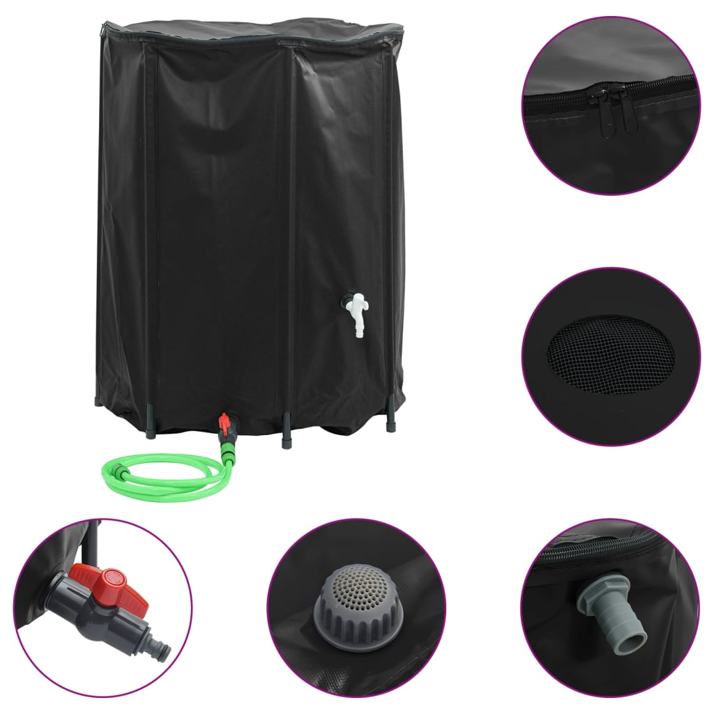 Watertank met kraan opvouwbaar 750 L PVC is nu te koop bij PeponiXL, paradijselijk wonen!