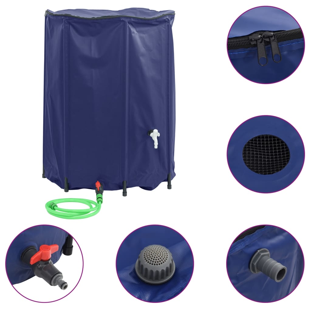Watertank met kraan opvouwbaar 1350 L PVC is nu te koop bij PeponiXL, paradijselijk wonen!