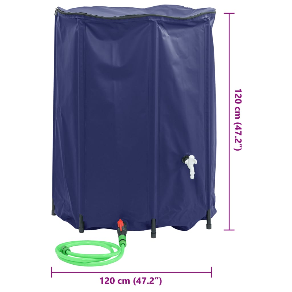 Watertank met kraan opvouwbaar 1350 L PVC is nu te koop bij PeponiXL, paradijselijk wonen!