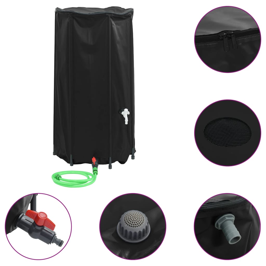 Watertank met kraan opvouwbaar 100 L PVC is nu te koop bij PeponiXL, paradijselijk wonen!