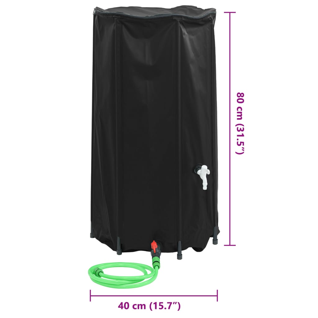 Watertank met kraan opvouwbaar 100 L PVC is nu te koop bij PeponiXL, paradijselijk wonen!